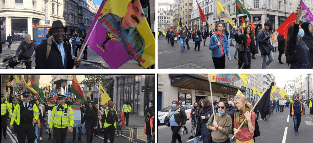 Today in London! The activity with the slogan “The time is the freedom time for Ocalan!” has been performed in London!