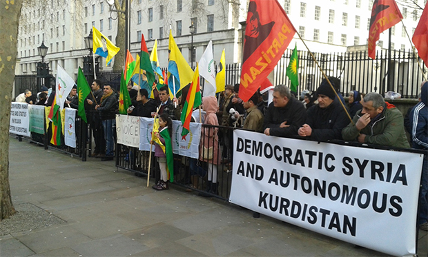 London rally in support of participation Kurds in Geneva II