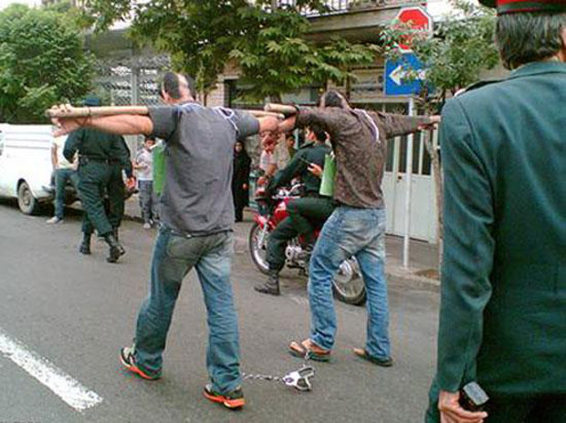 Desecration of prisoners in public by the Islamic Regime of Iran