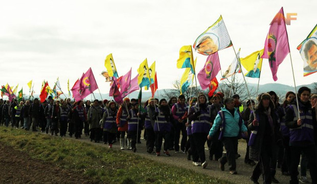 Women march for the freedom of Öcalan